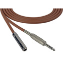 Photo of Sescom SC1.5SZSJZBN Audio Cable Canare Star-Quad 1/4 TRS Balanced Male to 1/4 TRS Balanced Female Brown - 1.5 Foot