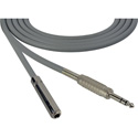 Photo of Sescom SC1.5SZSJZGY Audio Cable Canare Star-Quad 1/4 TRS Balanced Male to 1/4 TRS Balanced Female Grey - 1.5 Foot