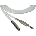 Photo of Sescom SC1.5SZSJZWE Audio Cable Canare Star-Quad 1/4 TRS Balanced Male to 1/4 TRS Balanced Female White - 1.5 Foot