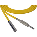 Photo of Sescom SC1.5SZSJZYW Audio Cable Canare Star-Quad 1/4 TRS Balanced Male to 1/4 TRS Balanced Female Yellow - 1.5 Foot