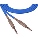 Photo of Sescom SC1.5SZSZBE Audio Cable Canare Star-Quad 1/4 TRS Balanced Male to 1/4 TRS Balanced Male Blue - 1.5 Foot