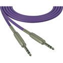 Photo of Sescom Audio Cable Canare Star-Quad 1/4 TRS Balanced Male to 1/4 TRS Balanced Male - Purple - 1.5 Foot