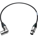 Sescom SC1.5XAXJ Audio Cable Canare Star-Quad Right Angle 3-Pin XLR Male to 3-Pin XLR Female Black - 1.5 Foot