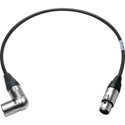 Photo of Sescom Audio Cable Canare Star-Quad Right Angle 3-Pin XLR Male to 3-Pin XLR Female Black - 1.5 Foot