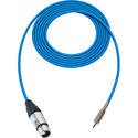 Photo of Sescom SC1.5XJMBE Audio Cable Canare Star-Quad 3-Pin XLR Female to 3.5mm TS Mono Male Blue - 1.5 Foot