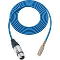Photo of Sescom SC1.5XJMJBE Audio Cable Canare Star-Quad 3-Pin XLR Female to 3.5mm TS Mono Female Blue - 1.5 Foot