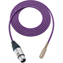Photo of Sescom SC1.5XJMJPE Audio Cable Canare Star-Quad 3-Pin XLR Female to 3.5mm TS Mono Female Purple - 1.5 Foot
