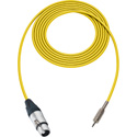 Photo of Sescom SC1.5XJMYW Audio Cable Canare Star-Quad 3-Pin XLR Female to 3.5mm TS Mono Male Yellow - 1.5 Foot
