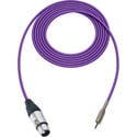 Photo of Sescom SC1.5XJMZPE Audio Cable Canare Star-Quad 3-Pin XLR Female to 3.5mm TRS Balanced Male - Purple - 1.5 Foot