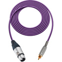 Photo of Sescom SC1.5XJRPE Audio Cable Canare Star-Quad 3-Pin XLR Female to RCA Male - Purple - 1.5 Foot
