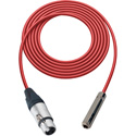 Photo of Sescom SC1.5XJSJRD Audio Cable Canare Star-Quad 3-Pin XLR Female to 1/4 TS Mono Female Red - 1.5 Foot