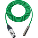 Photo of Sescom SC1.5XJSJZGN Audio Cable Canare Star-Quad 3-Pin XLR Female to 1/4 TRS Balanced Female Green - 1.5 Foot