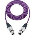 Photo of Sescom SC1.5XJXJPE Audio Cable Canare Star-Quad 3-Pin XLR Female to 3-Pin XLR Female Purple - 1.5 Foot