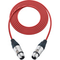 Photo of Sescom SC1.5XJXJRD Audio Cable Canare Star-Quad 3-Pin XLR Female to 3-Pin XLR Female Red - 1.5 Foot