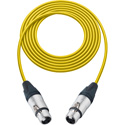 Photo of Sescom SC1.5XJXJYW Audio Cable Canare Star-Quad 3-Pin XLR Female to 3-Pin XLR Female Yellow - 1.5 Foot