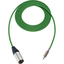 Photo of Sescom SC1.5XMGN Audio Cable Canare Star-Quad 3-Pin XLR Male to 3.5mm TS Mono Male Green - 1.5 Foot