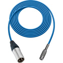 Photo of Sescom SC1.5XMJ Audio Cable Canare Star-Quad 3-Pin XLR Male to 3.5mm TS Mono Female - Blue - 1.5 Foot