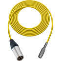 Photo of Sescom SC1.5XMJYW Audio Cable Canare Star-Quad 3-Pin XLR Male to 3.5mm TS Mono Female Yellow - 1.5 Foot