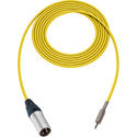 Photo of Sescom Audio Cable Canare Star-Quad 3-Pin XLR Male to 3.5mm TRS Balanced Male - Yellow - 1.5 Foot