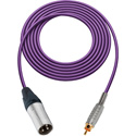 Photo of Sescom SC1.5XRPE Audio Cable Canare Star-Quad 3-Pin XLR Male to RCA Phono Male Purple - 1.5 Foot