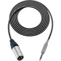 Photo of Sescom Audio Cable Canare Star-Quad 3-Pin XLR Male to 1/4-Inch TS Male - Black - 1.5 Foot