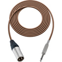Photo of Sescom SC1.5XS Audio Cable Canare Star-Quad 3-Pin XLR Male to 1/4-Inch TS Mono Male - Brown - 1.5 Foot