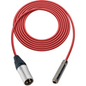 Photo of Sescom SC1.5XSJRD Audio Cable Canare Star-Quad 3-Pin XLR Male to 1/4 TS Mono Female Red - 1.5 Foot
