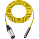 Photo of Sescom SC1.5XSJYW Audio Cable Canare Star-Quad 3-Pin XLR Male to 1/4 TS Mono Female Yellow - 1.5 Foot