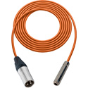 Photo of Sescom SC1.5XSJZOE Audio Cable Canare Star-Quad 3-Pin XLR Male to 1/4 TRS Balanced Female Orange - 1.5 Foot