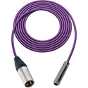 Photo of Sescom SC1.5XSJZPE Audio Cable Canare Star-Quad 3-Pin XLR Male to 1/4 TRS Balanced Female Purple - 1.5 Foot