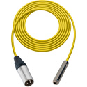 Photo of Sescom SC1.5XSJZ Audio Cable Canare Star-Quad 3-Pin XLR Male to 1/4 TRS Balanced Female - Yellow - 1.5 Foot