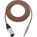 Photo of Sescom SC1.5XSZBN Audio Cable Canare Star-Quad 3-Pin XLR Male to 1/4 TRS Balanced Male Brown - 1.5 Foot