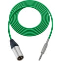 Photo of Sescom SC1.5XSZGN Audio Cable Canare Star-Quad 3-Pin XLR Male to 1/4 TRS Balanced Male Green - 1.5 Foot