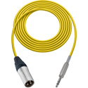 Photo of Sescom SC1.5XSZYW Audio Cable Canare Star-Quad 3-Pin XLR Male to 1/4 TRS Balanced Male Yellow - 1.5 Foot