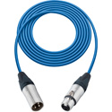 Photo of Sescom SC1.5XXJBE Mic Cable Canare Star-Quad 3-Pin XLR Male to 3-Pin XLR Female Blue - 1.5 Foot