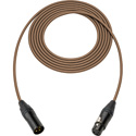 Photo of Sescom SC1.5XXJBN/B Canare Star-Quad Microphone Cable with Black & Gold XLR - Brown - 1.5 Foot