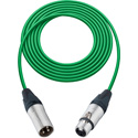 Photo of Sescom SC1.5XXJ Mic Cable Canare Star-Quad 3-Pin XLR Male to 3-Pin XLR Female - Green - 1.5 Foot