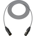 Photo of Sescom SC1.5XXJGY/B Canare Star-Quad Microphone Cable with Black & Gold XLR - Grey - 1.5 Foot