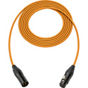 Photo of Sescom Mic Cable Canare Star-Quad 3-Pin XLR Male to 3-Pin XLR Female w/ Black & Gold XLR Connectors - Orange - 1.5 Foot