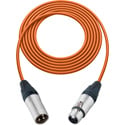 Photo of Sescom SC1.5XXJ Mic Cable Canare Star-Quad 3-Pin XLR Male to 3-Pin XLR Female - Orange - 1.5 Foot