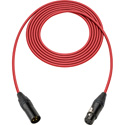 Photo of Sescom SC1.5XXJRD/B Canare Star-Quad Microphone Cable with Black & Gold XLR - Red - 1.5 Foot
