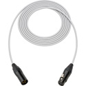 Photo of Sescom Mic Cable Canare Star-Quad 3-Pin XLR Male to 3-Pin XLR Female w/ Black & Gold XLR Connectors - White - 1.5 Foot