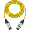 Photo of Sescom SC1.5XXJYW Mic Cable Canare Star-Quad 3-Pin XLR Male to 3-Pin XLR Female Yellow - 1.5 Foot