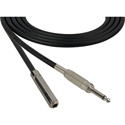 Sescom SC100SSJ Audio Cable Canare Star-Quad 1/4 TS Mono Male to 1/4 TS Mono Female Black - 100 Foot