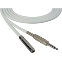 Photo of Sescom SC100SZSJZWE Audio Cable Canare Star-Quad 1/4 TRS Balanced Male to 1/4 TRS Balanced Female White - 100 Foot