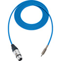 Photo of Sescom SC100XJM Audio Cable Canare Star-Quad 3-Pin XLR Female to 3.5mm TS Mono Male - Blue - 100 Foot