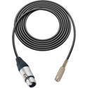 Sescom Audio Cable Canare Star-Quad 3-Pin XLR Female to 3.5mm TS Mono Female - Black - 100 Foot