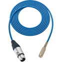 Photo of Sescom SC100XJMJ Audio Cable Canare Star-Quad 3-Pin XLR Female to 3.5mm TS Mono Female - Blue - 100 Foot
