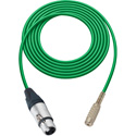 Photo of Sescom SC100XJMJGN Audio Cable Canare Star-Quad 3-Pin XLR Female to 3.5mm TS Mono Female Green - 100 Foot