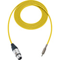 Photo of Sescom SC100XJMZ Audio Cable Canare Star-Quad 3-Pin XLR Female to 3.5mm TRS Balanced Male - Yellow - 100 Foot